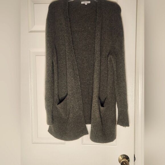 MADEWELL Kent M Sage Green WOOL ALPACA Blend Soft Pockets Women Open Cardigan - Picture 1 of 8